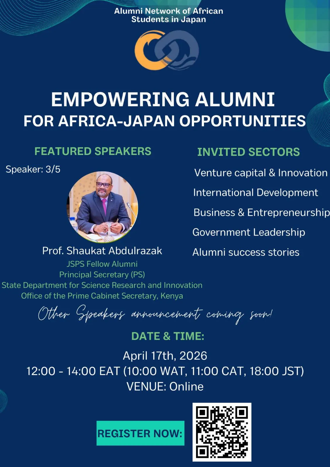 Third Speaker Confirmed for April 2026 Event